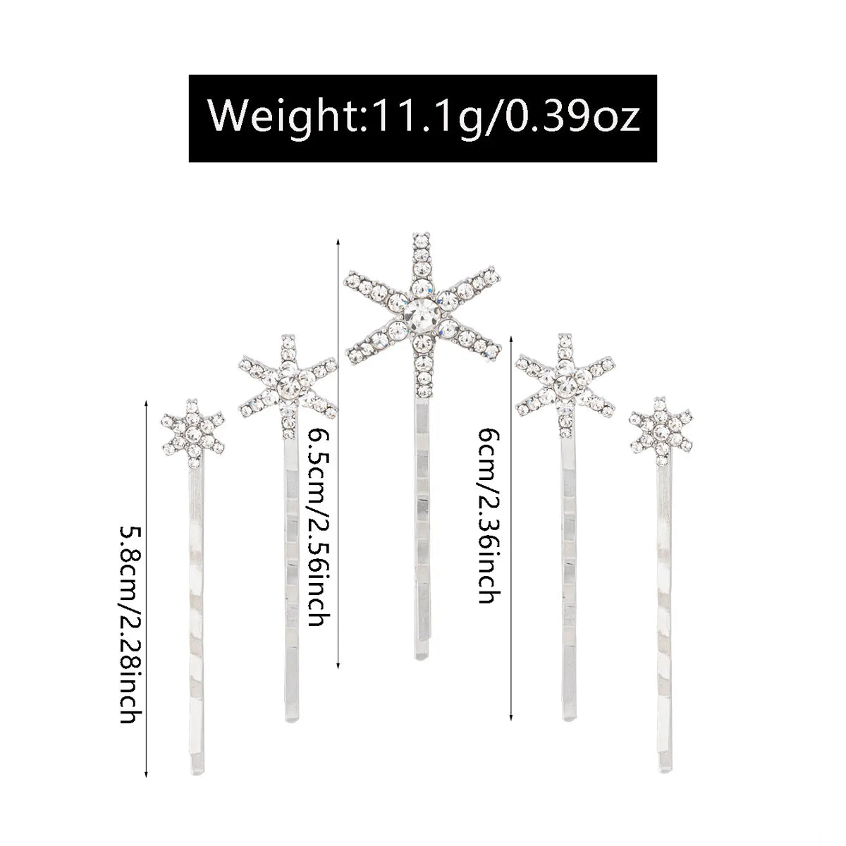 5PCS Winter Glow Hairpins