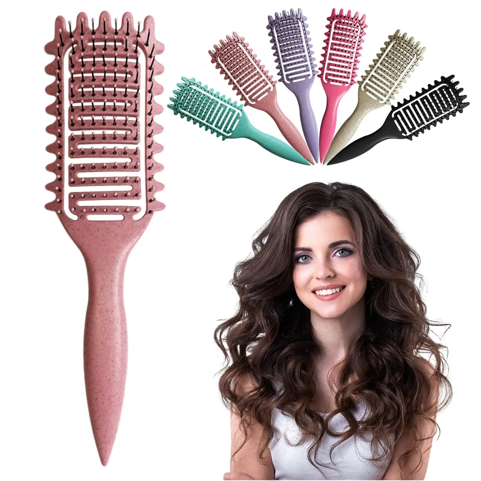 Curly Hair Brush for Frizz Control & Define Curls