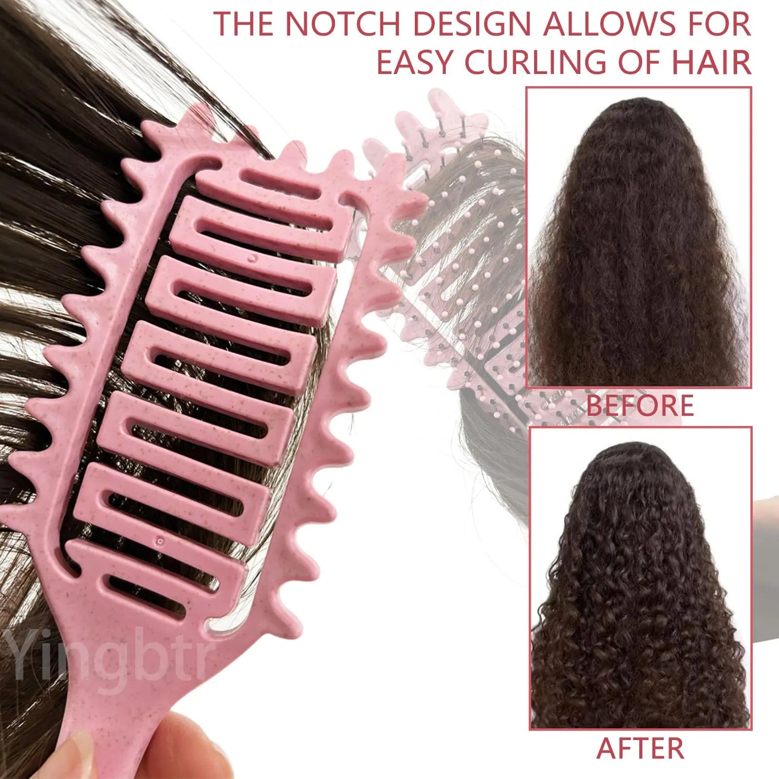 Curly Hair Brush for Frizz Control & Define Curls