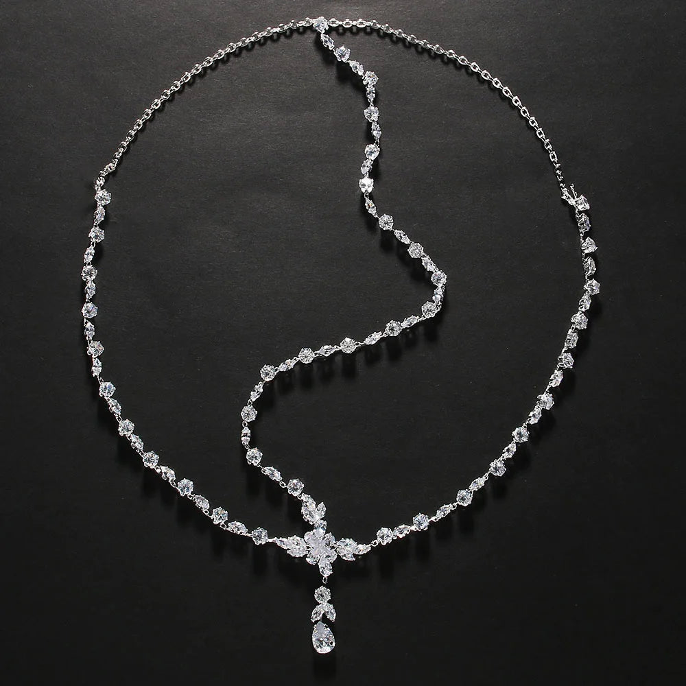 Daimond Zircon Rhinestone Leaf Forehead Head Chain