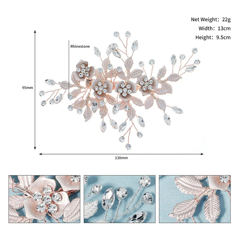 Flower Leaf Hair Clips