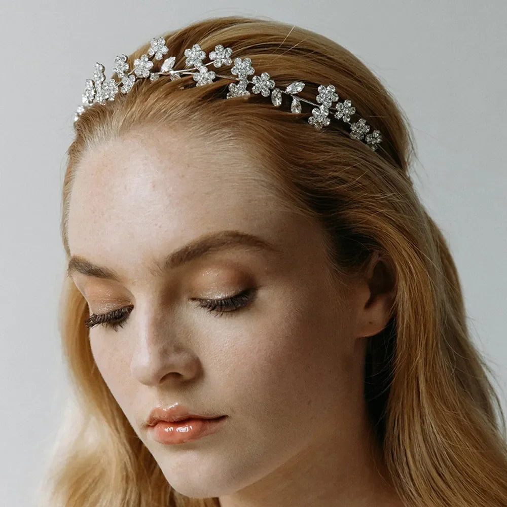 Jewelry Elegant Flowers Headband Headpiece
