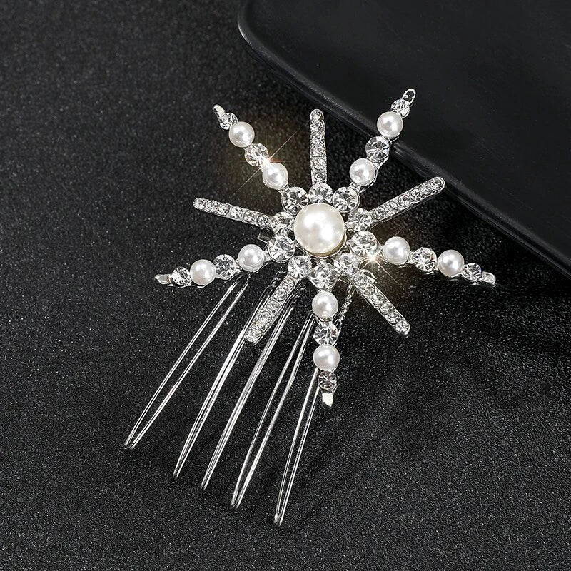 Garden of Crystal Hair Clips