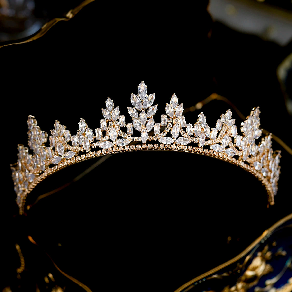 Full Diamond Crystal Bridal Crown