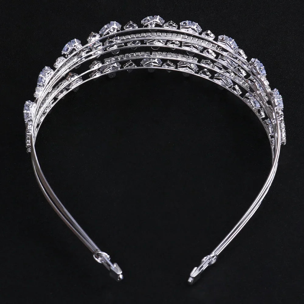 Vintage Sparkling Zircon  Crystal Bride Hairbands