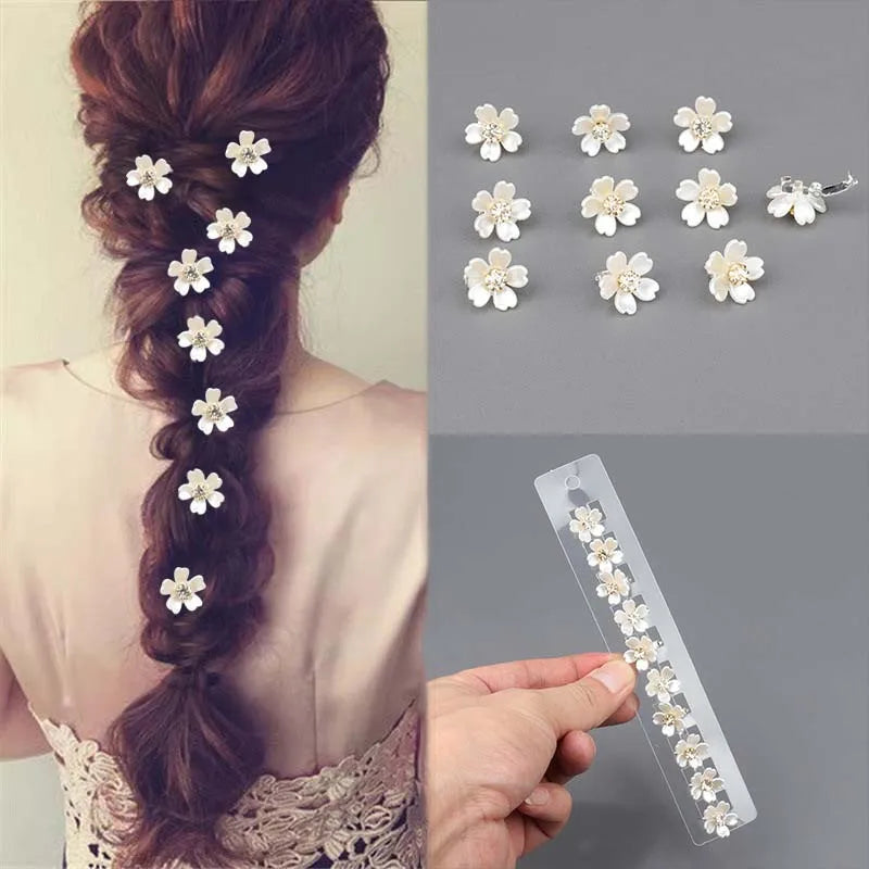 10Pcs Twinkle Flora  Hair Rings