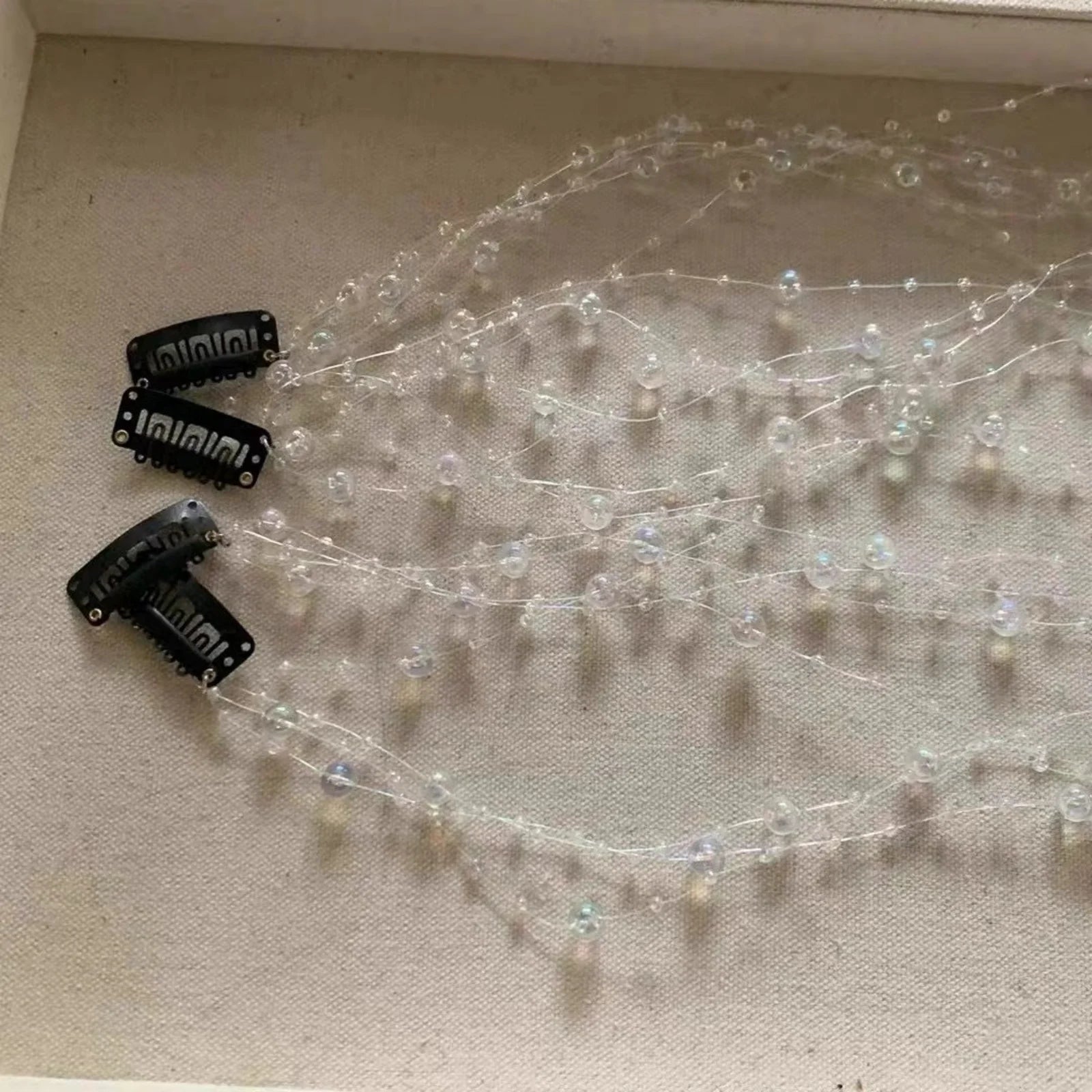 2PCS Maiden Mermaid Ji Beads Tassel Hair Clip