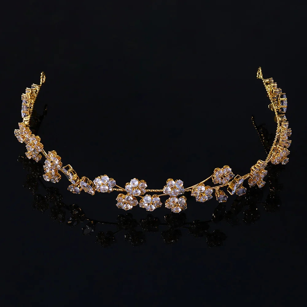 Jewelry Elegant Flowers Headband Headpiece